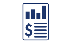 Dollar sign and chart icon